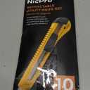 Nicpro 10 PCS Utility Knife Set, 18 mm Retractable Box Cutters Bulk Razor Knife for Heavy Duty Office, Home, Arts Crafts, Hobby
