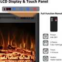 30" Width Electric Fireplace Inserts with Adjustable Flame Colors, Fireplace Heater with Touch Screen & Remote Control, Recessed in Wall, 750/1500W, Timer
