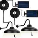 Pearlstar Solar Barn Light - Outdoor/Indoor Motion Sensor, Cool White, Waterproof Dusk to Dawn, 2Pack for Gazebo, Yard, Garage, Patio, Camp, Porch