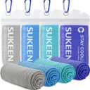 Sukeen Cooling Towels for Neck and Face, 4 Pack Cooling Towels for hot Weather (40"x12"), Cooling Rags for Yoga, Sport, Running, Workout,Gym, Camping, Fitness, Workout & More Activities