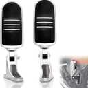 FOVPLUE Passenger Mini Footboard, Passenger Footpegs w/Mount Kit for Harley Touring 1993-2025,for CVO Electra Glide Road Glide Road King Street Glide Ultra Classic Ultra Limited Revival FLH,Chrome#1