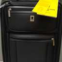LEVEL8 Carry On Luggage Airline Approved with Compartment, Softside Expandable Rolling Suitcase with Spinner Wheels, Black, Carry-On 20-Inch