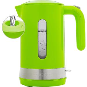 OVENTE 1.8L Electric Kettle, 1500W Fast Boiling Heater for Coffee or Tea, BPA Free, Easy to Fill Lid, Water Level Window, Auto Shut-Off, Boil-Dry Protection and Removable Filter, Green KP413G