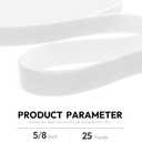 6 x Velvet Ribbon, 5/8 Inch X 25 Yd with Spool, White Velvet Ribbon- Ideal for Crafts, Gifts, Bows, Christmas Trees, Weddings, and Ornaments