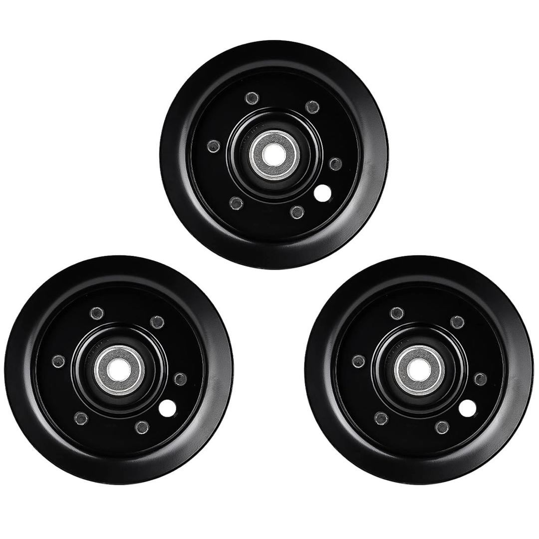 106-2175 Flat Idler Pulley for Toro Timecutter SS5000 SS5060 MX5060 SS4225 SS4235 Z5000 Riding Mowers, Replace 106-2175 Toro 106-2175 Flat Idler Pulley 3 Pack