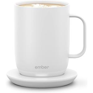 Ember Temperature Control Smart Mug 2, 14 Oz, App-Controlled Heated Coffee Mug with 80 Min Battery Life and Improved Design, White