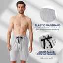 BAMBOO COOL Men's Pajama bottoms Lounge Sleep Shorts Soft Comfortable Breathable Pajamas Shorts with Pockets 2 Pack (M)