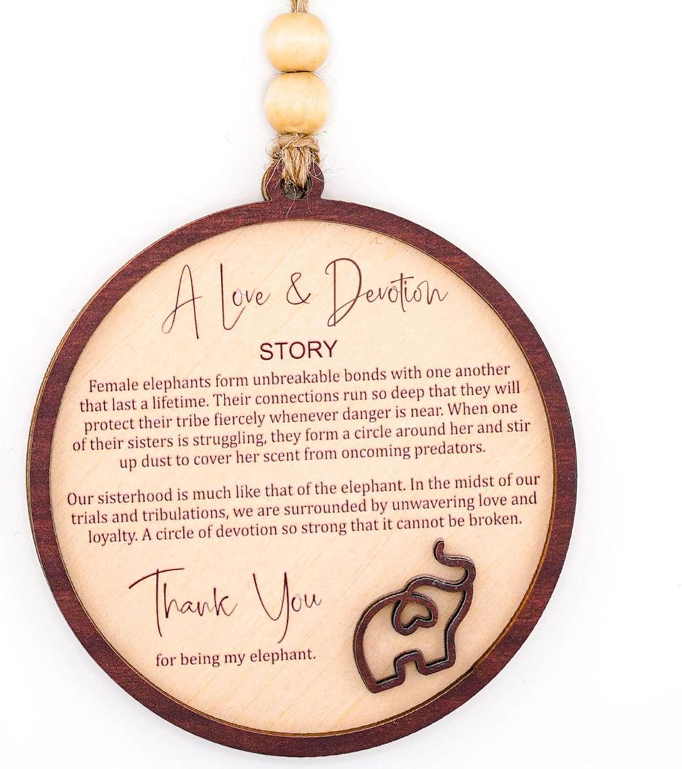 Best Friend Birthday Gifts for Women  Friendship Elephant Suncatcher with Story Card, Meaningful Friendship Gifts for Women, Birthday Gift for Best Friends, Sisters, Valentines Day Gifts for Friends (Elephent)