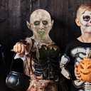 Vampire Mask Scary Zombie Monster Sharp Teeth Mask Halloween Devil Full Head Latex Costume Props for Party (Grey)