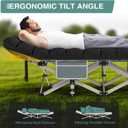 ZENPETIO Camping Cot for Adults, Heavy-Duty Portable Cot Bed with Mattress, Foldable Padded Sleeping Cots for Camping Travel Tent Day Bed Outdoor & Home Guest, Max Load 500 LBS, 75x28x15, Basic - 75x28x15"