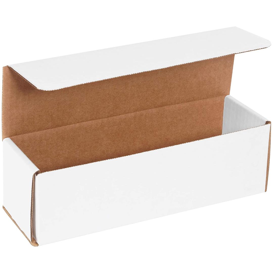 Box USA BM1033 10"L x 3"W x 3"H, White (Pack of 50)