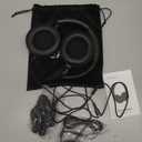 Wired Over Ear Headphones Studio Monitor & Mixing DJ Stereo Headsets with 50mm Drivers and 1/4 to 3.5mm Jack for Cellphone Type C AMP Computer Recording Podcast Keyboard Guitar Laptop Black