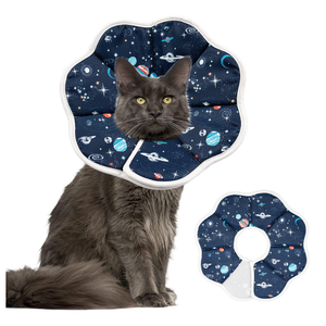 Depets Cat Cone Collar Soft, Adjustable Lightweight Cat Recovery E Collar to Stop Licking for Kitten Puppies Rabbits, Waterproof Pet Cone for Small Animal After Surgery Grooming, Neck Girth 7 in
