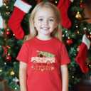 Toddler Girls Christmas Shirt for Boys Kids Ugly Xmas T-Shirt Short Sleeve Cotton Tee Top 2-8 Years