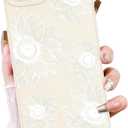 OOK Floral case for iPhone 16E Case, Cute Sunflower Floral Blooms Design Soft TPU Shockproof Protective for Women Girls Slim Phone Cover - White Flower