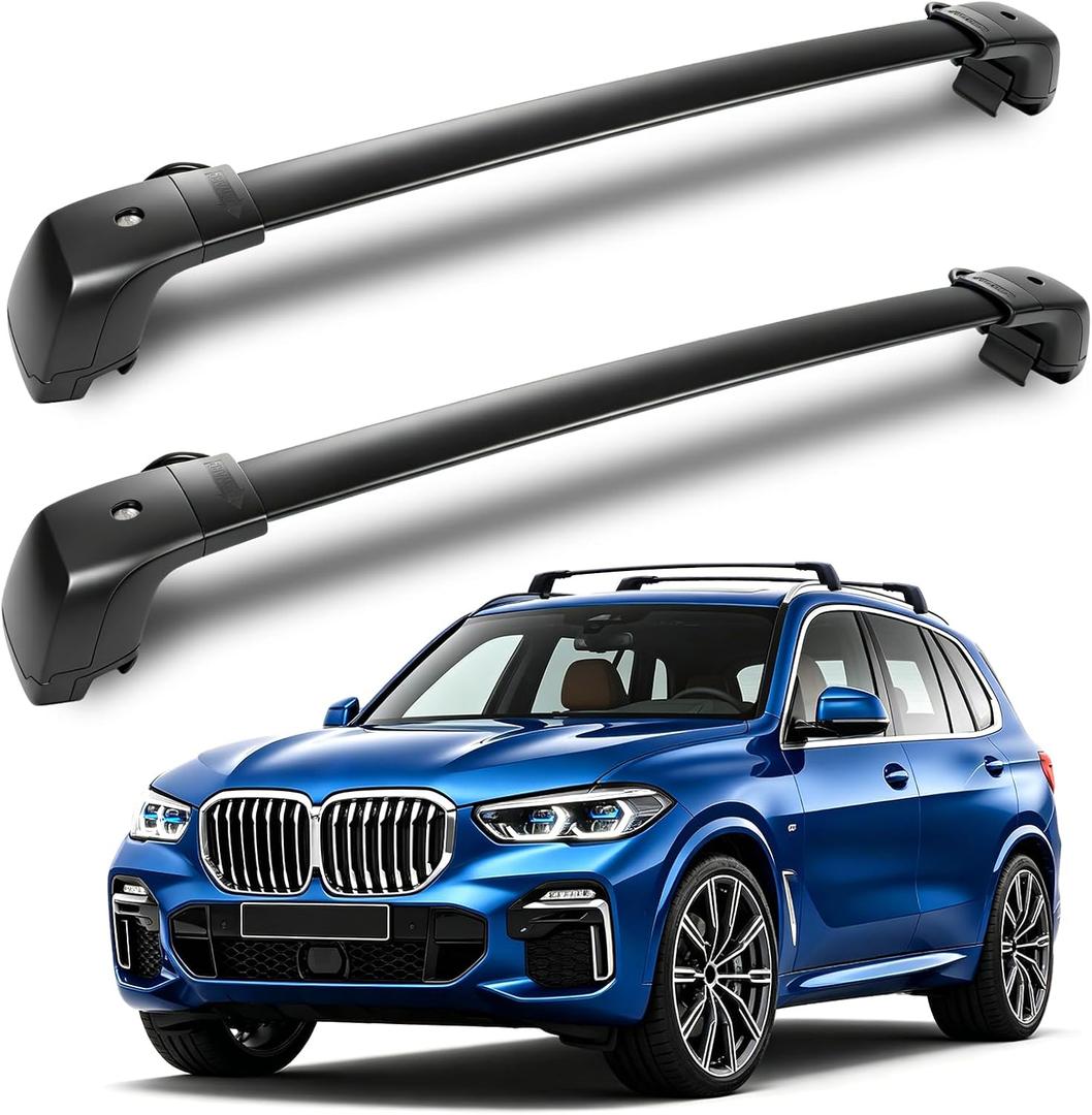 350 LBS Roof Rack Cross Bars Fit for BMW X5 G05 2019-2026, Lockable Aluminum Crossbars Rooftop Cargo Carrier for Luggage Bike Kayak Ski