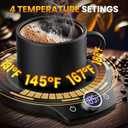 Coffee Mug Warmer, Fast Heating Mug Warmer with - 4 Temp Settings & 1-12H Timer Auto Shut Off, Ideal Gift Electric Beverage Coffee Warmer for Desk Tea Milk and Candle Wax