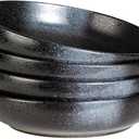S&Q'S CERAMICS Large Serving Bowls Set of 4, 60 ounce Large Salad Bowls, 10'' Ceramic Wide Shallow Bowl Plates, Pasta Serving Dishes for Fruit, Microwave Safe(Black and Grey) (TSW2021) (10 inches (Width) x 2.2 inches (Depth))