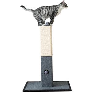 Catry Cat Scratching Post - Minimalist Style Design of Cat Tree Scratch Post with Kitten Playful Toy Allure, Good for Pets to Practice Their Claws, Multiple Size Choices (32" Tall)