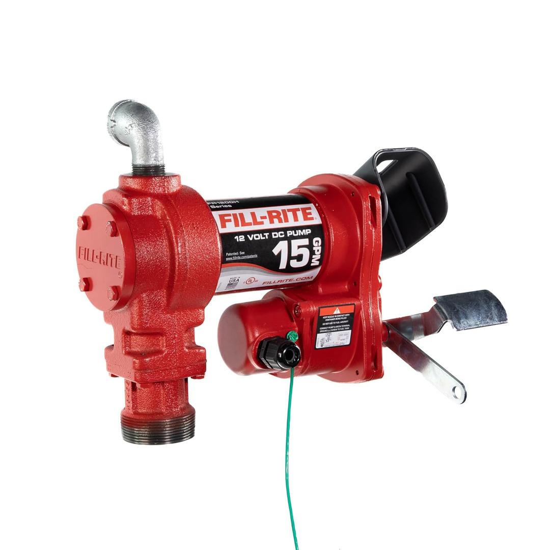 Fill-Rite FR1204H 12 V 15 GPM Fuel Transfer Pump (Pump Only Model) | Gasoline, Diesel, Kerosene, Ethanol Blends, Methanol Blends, & Biodiesel