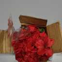 FAICOIA 2 Pcs Artificial Geraniums for Outdoor Silk Geranium Flowers Red Artificial Geranium Bush Faux Flowers Geraniums Branch for Garden Patio Grave Cemetary Vase Table Centerpiece Indoor Decor