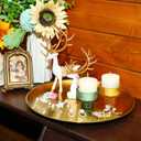 Nuogo 6 Pack Gold Tray Decorative Serving Decorative Gold Jewelry Bar Jewelry Dish Key Bowl Mirror Dresser Vanity Tray Makeup Organizer for Bathroom Candle Perfume Countertop(12 Inch)
