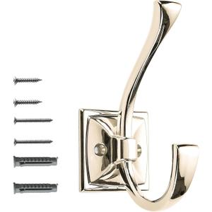 khtumeware Wall Hooks,5 Pack Coat Hooks Hardware Towel Hooks for Hanging Coats Polished Nickel Robe Hooks Wall Mounted with Screws for Key, Towel, Bags, Cup.