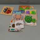 Bekayshad Wooden Puzzles Toddler Toys Gifts for 1 2 3 Year Old Boys Girls, Animal Jigsaw Puzzles Montessori Toys, Learning Educational Christmas Birthday Gifts for Girls Boys Ages 1-3 (6pcs)