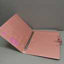 Toplive Padfolio 3 Ring Binder Organizer for Women, Business Portfolio for Women A4 Letter Size PU Leather Folder for Interview Conference Presentation, Rose Gold