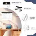 2 x 2026 Desk Calendar, Large Desktop/Wall Monthly Calendar (Jan. 2026 - Jun. 2027) 17'' x 12'' School Year Desk Planner for Teacher Family School Office Supplies (Black)