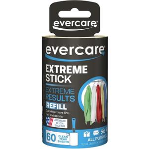Evercare Lint Roller Refill Picks Up Lint, Dust, Dandruff 60 Layers (2 Pack)