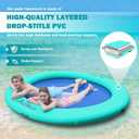 Water Hammock Inflatable Floating Dock, Round Floating Ring Lake Floats for Adults, Heavy Duty Pool Float Raft for Ocean and Lake, 6/8/10/12FT