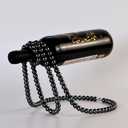 Elegant and Stylish Pearl Necklace Rack, Modern Decorative Glass Holder,Single Bottle Holder for Stylish Glass Display (Black)