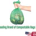 13 Gallon Tall Kitchen Compostable Trash Bags by BioBag, 48 Count, BPI Certified, Meets ASTM D6400 Standards, Made in USA, Food Scrap Bin Liners