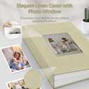 Popotop Photo Album 4x6-300 Photos Linen Cover Photo Books with 300 Horizontal Pockets,Slip-in Picture Albums for Family Wedding Anniversary Baby Vacation Pictures