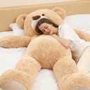 Toys Studio Ultra Soft Teddy Bear 51 inch Giant Stuffed Animal Large Stuffed Bear Plush Toy for Girls Women Gifts Christmas Kids Easter Valentine's Day Mother's Day