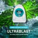 REACH ULTRACLEAN ULTRABLAST, Cool Mint Dental Floss, Plaque Remover for Teeth, Shred Resistant, Waxed, Easy on Gums & Teeth, Fresh Breath, Oral Care, PFAS Free, for Adults & Kids, 25 YD