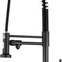 MENATT 3 Way Kitchen Faucet with Drinking Water Faucet, Dual Handles Pull Down Kitchen Faucet, 3 in 1 High Arc Water Filter Purifier Faucets, Matte Black