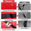 BALEINE 7.5 ft Rolling Christmas Tree Storage Bag, 2 Swivel Wheels for Easy Moving, Heavy Duty Extra Large Artificial Christmas Tree Bag with Reinforced Carry Handles and Fixed Buckle (Black)