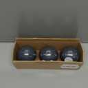 Unscented Round Candles Set of 3 | Long Lasting 3 Inch Ball Candles with Clean Burning Cotton Wick | Shaped Gray Wax Candles for Unique Centerpiece and Wedding Decorations