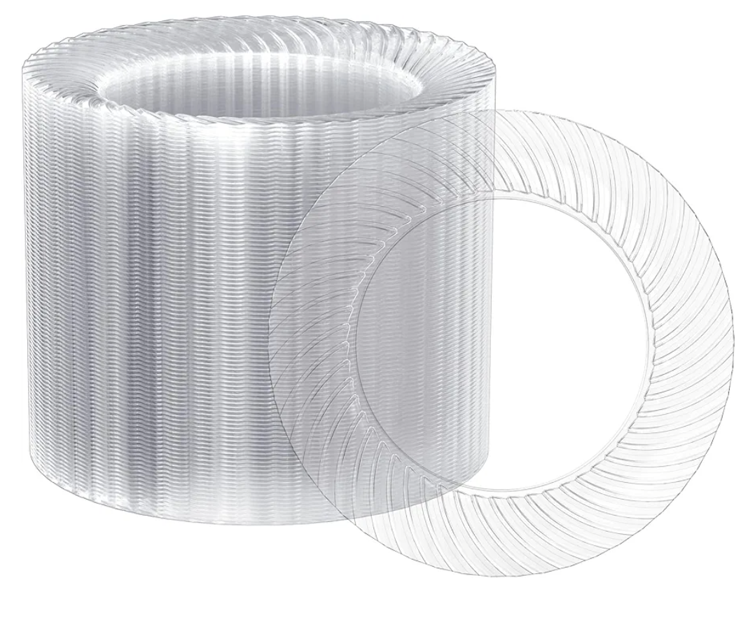 FOCUSLINE 7 Inch Clear Plastic Plates, 100 Count Disposable Heavy Duty Salad Dessert Plates, Premium Hard Plastic for Weddings, Parties & Events