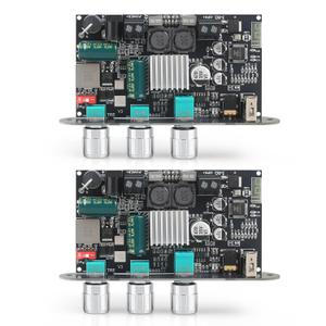 2PCS ZK-1001U Mono Amplifier Board with TWS, 100W Power Output, Vehicle Amplifier Wide Voltage Input 9-24V, Supports USB/AUX/Bluetooth