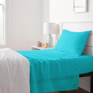 Basics Kid's Soft Easy-Wash Lightweight bedsheet, Mint, 54 x 56