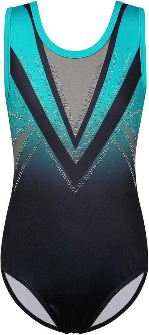BAOHULU Gymnastics Leotard for Girls Kids Sparkle One Piece Practice Dance Outfit 5-16 Years