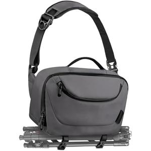 TAAOKA Camera Sling Bag,Travel Waterproof Camera Case with Tripod Holder,DSLR/SLR/Mirrorless Small Camera Bags Crossbody for photographers (Grey)