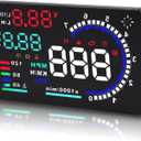 Geloo Head Up Display OBDII HUD Display for Cars A8 Head up Display 5.5in Digital Speedometer for Car MPH with Multiple Alarm,Light Sensor Windshield OBDII Interface only for Cars from 2012 Onwards
