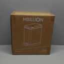 Mbillion Bathroom Trash Can with Lid Slim Stainless Steel Small Bathroom Garbage Can 10 Liter, 2.6 Gallon Soft Close, Step Pedal, Slim Wastebasket for Toilet, Office, Bedroom, White