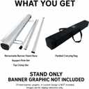 33.5“x80” Standard Retractable Banner Stand (STAND ONLY) with Padded Carrying Bag for Tradeshow and Events (1 UNIT)