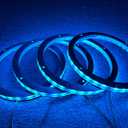 4PCS 8" Car LED Speaker Decorative Light Kit Dream Color Chasing Flow Series Spacer Ring Light Coaxial Speaker Lights Bluetooth App & Remote Controlled (4)