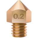 Hetism MK8 3D Printer Nozzle for Creality Ender 3 - Brass 0.2mm Nozzles Replacement Upgrade Parts for Sovol, Snapmaker, Anycubic, Elegoo, Pro, V2, Plus, Neo, Max, S1 Kit, 1 Pieces